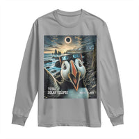 Puffin Selfie August 12 2026 Total Solar Eclipse Long Sleeve Shirt Funny Totality Photographic Astronomy Souvenir