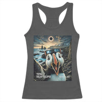 Puffin Selfie August 12 2026 Total Solar Eclipse Racerback Tank Top Funny Totality Photographic Astronomy Souvenir