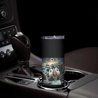 Puffin Selfie August 12 2026 Total Solar Eclipse Skinny Tumbler Funny Totality Photographic Astronomy Souvenir