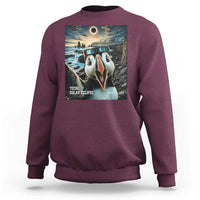 Puffin Selfie August 12 2026 Total Solar Eclipse Sweatshirt Funny Totality Photographic Astronomy Souvenir