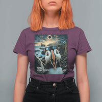 Puffin Selfie August 12 2026 Total Solar Eclipse T Shirt For Women Funny Totality Photographic Astronomy Souvenir