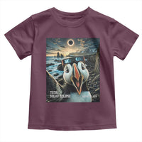 Puffin Selfie August 12 2026 Total Solar Eclipse Toddler T Shirt Funny Totality Photographic Astronomy Souvenir