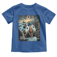 Puffin Selfie August 12 2026 Total Solar Eclipse Toddler T Shirt Funny Totality Photographic Astronomy Souvenir