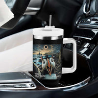 Puffin Selfie August 12 2026 Total Solar Eclipse Tumbler With Handle Funny Totality Photographic Astronomy Souvenir