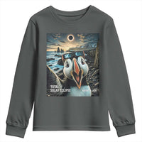 Puffin Selfie August 12 2026 Total Solar Eclipse Youth Sweatshirt Funny Totality Photographic Astronomy Souvenir