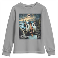Puffin Selfie August 12 2026 Total Solar Eclipse Youth Sweatshirt Funny Totality Photographic Astronomy Souvenir