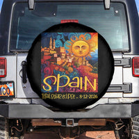 Spain 2026 Total Solar Eclipse Sun Face Graphic Spare Tire Cover Espana Totality Travel Memorabilia Astronomy Geek Gift