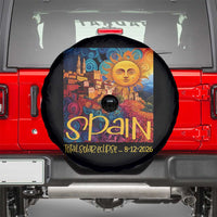 Spain 2026 Total Solar Eclipse Sun Face Graphic Spare Tire Cover Espana Totality Travel Memorabilia Astronomy Geek Gift