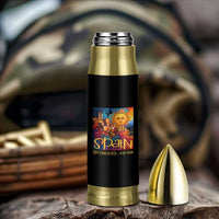 Spain 2026 Total Solar Eclipse Sun Face Graphic Bullet Tumbler Espana Totality Travel Memorabilia Astronomy Geek Gift