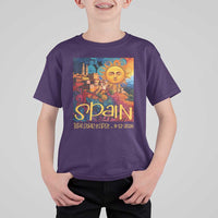Spain 2026 Total Solar Eclipse Sun Face Graphic T Shirt For Kid Espana Totality Travel Memorabilia Astronomy Geek Gift