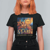 Spain 2026 Total Solar Eclipse Sun Face Graphic T Shirt For Women Espana Totality Travel Memorabilia Astronomy Geek Gift