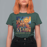 Spain 2026 Total Solar Eclipse Sun Face Graphic T Shirt For Women Espana Totality Travel Memorabilia Astronomy Geek Gift