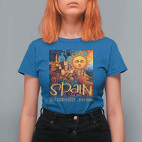 Spain 2026 Total Solar Eclipse Sun Face Graphic T Shirt For Women Espana Totality Travel Memorabilia Astronomy Geek Gift