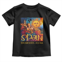 Spain 2026 Total Solar Eclipse Sun Face Graphic Toddler T Shirt Espana Totality Travel Memorabilia Astronomy Geek Gift