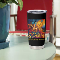 Spain 2026 Total Solar Eclipse Sun Face Graphic Tumbler Cup Espana Totality Travel Memorabilia Astronomy Geek Gift