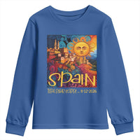 Spain 2026 Total Solar Eclipse Sun Face Graphic Youth Sweatshirt Espana Totality Travel Memorabilia Astronomy Geek Gift
