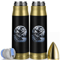 Astronaut Drinking Coffee On The Moon Graphic Bullet Tumbler Vintage Sci Fi Earth Horizon Space Explorer