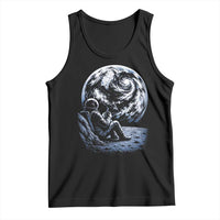 Astronaut Drinking Coffee On The Moon Graphic Tank Top Vintage Sci Fi Earth Horizon Space Explorer