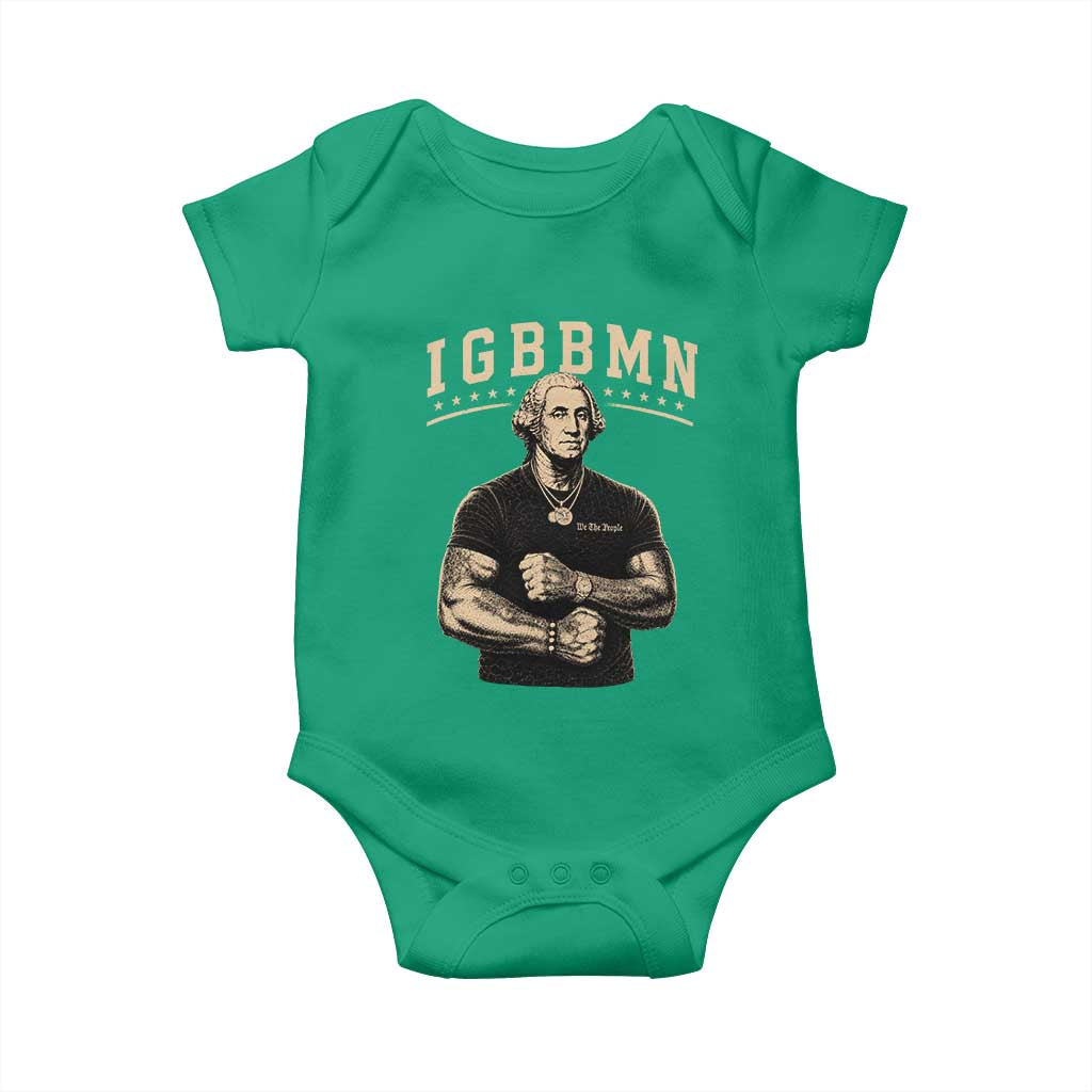 IGBBMN Buff George Washington Parody Baby Onesie It’s Gonna Be Bad Funny Ironic Patriotic Founding Father