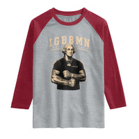 IGBBMN Buff George Washington Parody Raglan Shirt It’s Gonna Be Bad Funny Ironic Patriotic Founding Father