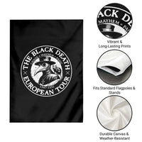 The Black Death European Tour 1347 Garden Flag Funny Plague Doctor History Humor
