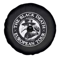 The Black Death European Tour 1347 Spare Tire Cover Funny Plague Doctor History Humor