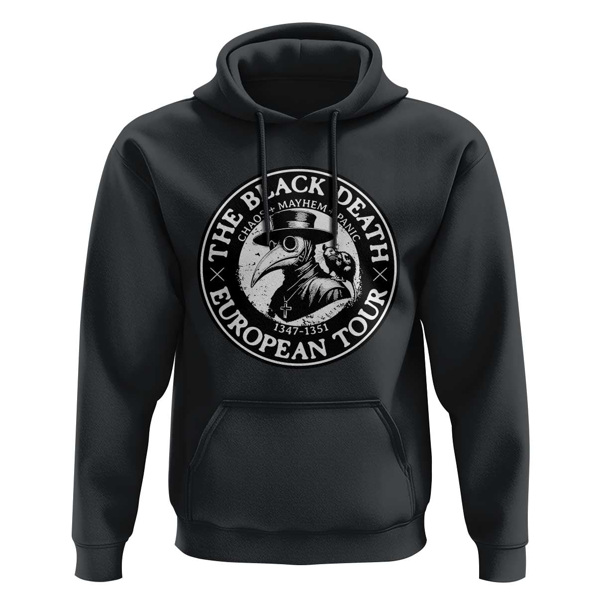 The Black Death European Tour 1347 Hoodie Funny Plague Doctor History Humor