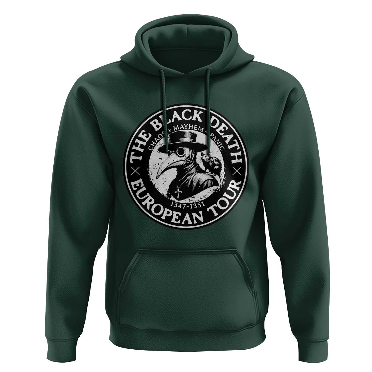 The Black Death European Tour 1347 Hoodie Funny Plague Doctor History Humor