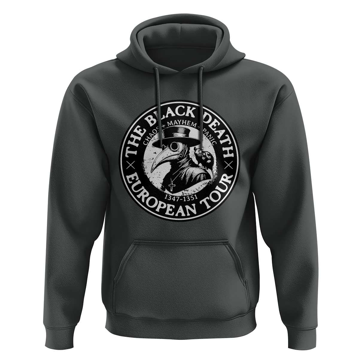 The Black Death European Tour 1347 Hoodie Funny Plague Doctor History Humor
