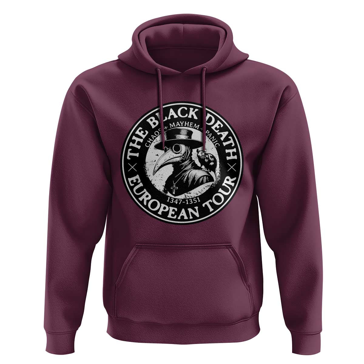 The Black Death European Tour 1347 Hoodie Funny Plague Doctor History Humor