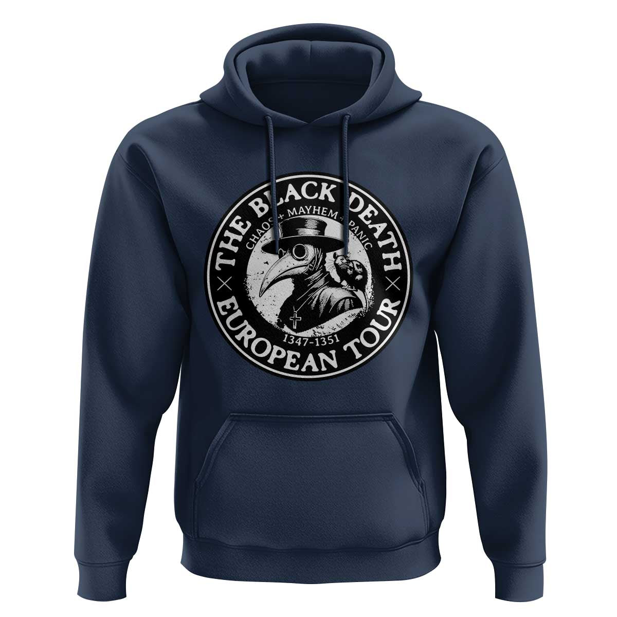 The Black Death European Tour 1347 Hoodie Funny Plague Doctor History Humor
