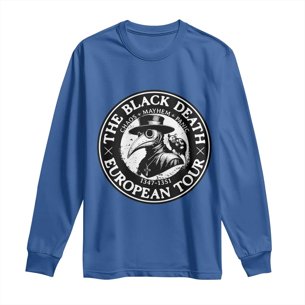 The Black Death European Tour 1347 Long Sleeve Shirt Funny Plague Doctor History Humor