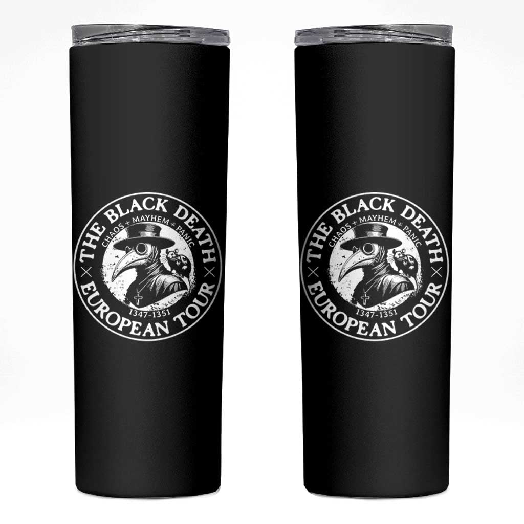 The Black Death European Tour 1347 Skinny Tumbler Funny Plague Doctor History Humor