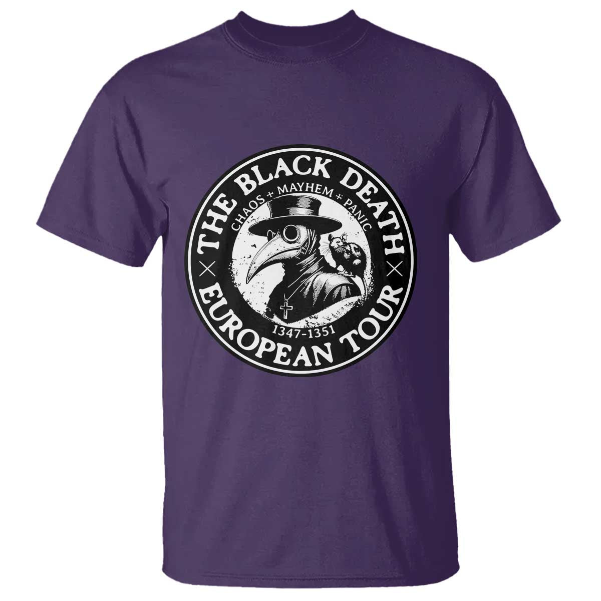 The Black Death European Tour 1347 T Shirt Funny Plague Doctor History Humor
