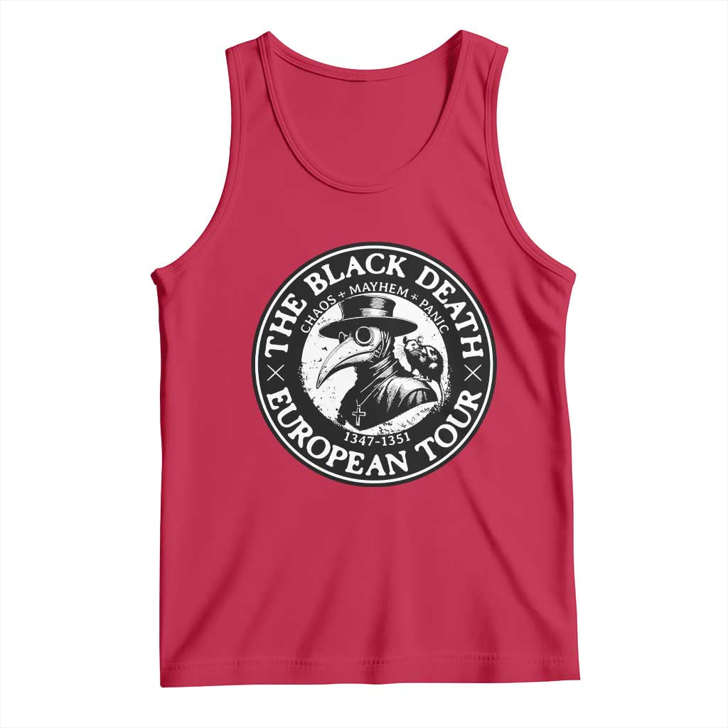 The Black Death European Tour 1347 Tank Top Funny Plague Doctor History Humor