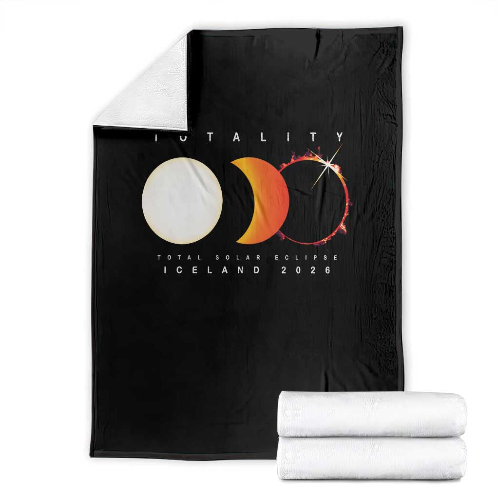 Iceland Total Solar Eclipse 2026 Totality Throw Blanket Travel Souvenir Astronomy Geek Gift