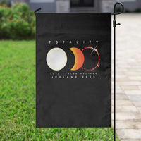 Iceland Total Solar Eclipse 2026 Totality Garden Flag Travel Souvenir Astronomy Geek Gift