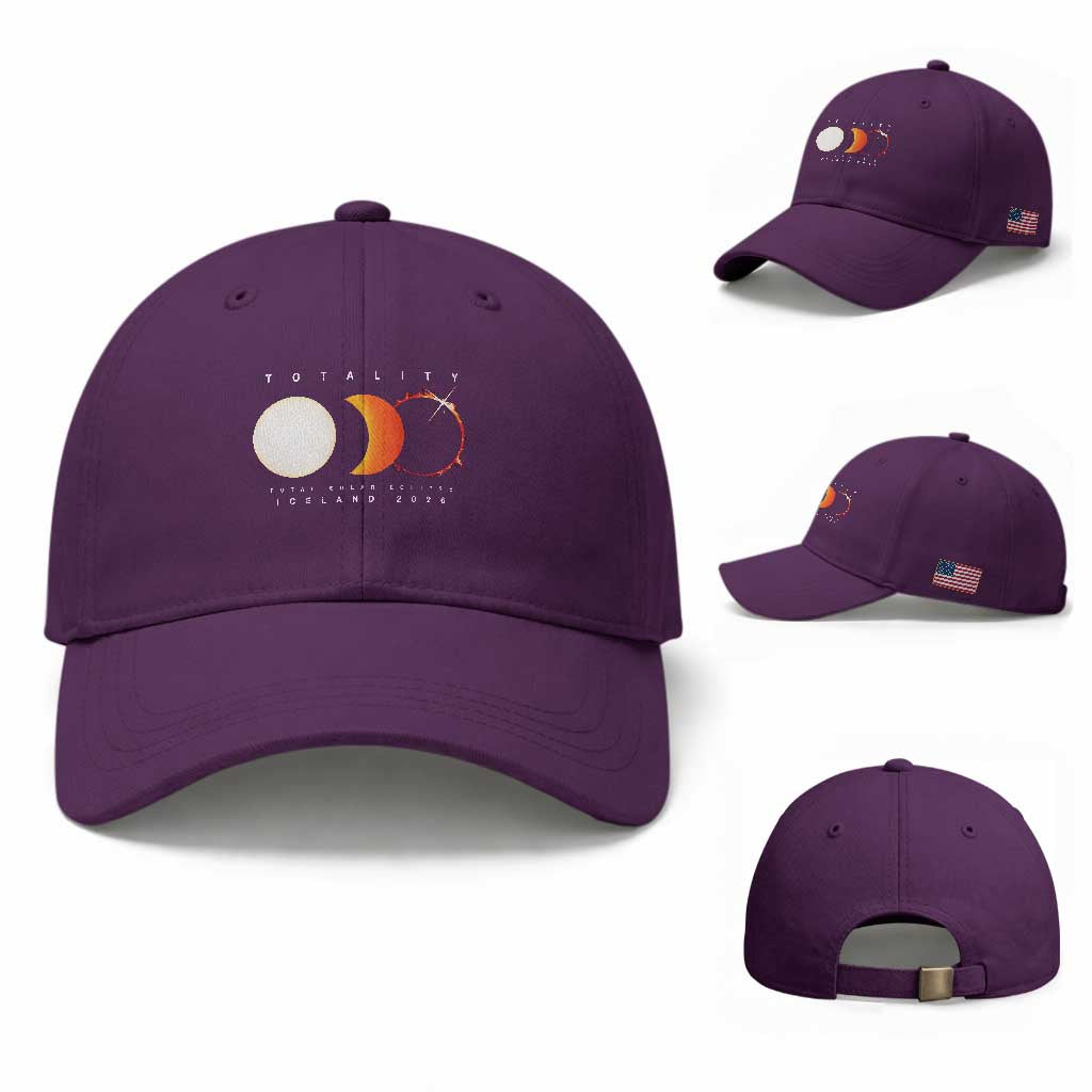 Iceland Total Solar Eclipse 2026 Totality Baseball Cap Travel Souvenir Astronomy Geek Gift