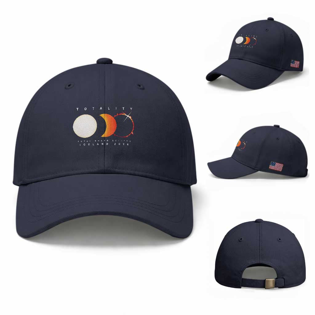 Iceland Total Solar Eclipse 2026 Totality Baseball Cap Travel Souvenir Astronomy Geek Gift