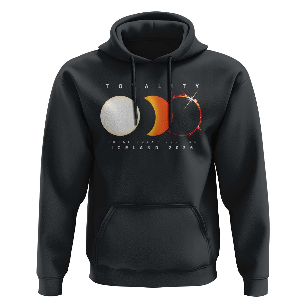 Iceland Total Solar Eclipse 2026 Totality Hoodie Travel Souvenir Astronomy Geek Gift