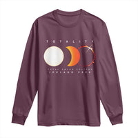 Iceland Total Solar Eclipse 2026 Totality Long Sleeve Shirt Travel Souvenir Astronomy Geek Gift