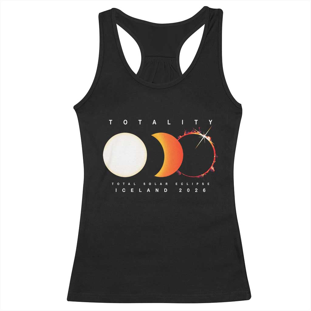 Iceland Total Solar Eclipse 2026 Totality Racerback Tank Top Travel Souvenir Astronomy Geek Gift