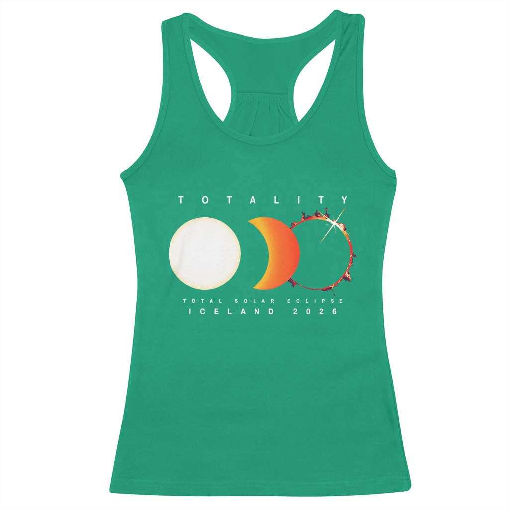 Iceland Total Solar Eclipse 2026 Totality Racerback Tank Top Travel Souvenir Astronomy Geek Gift