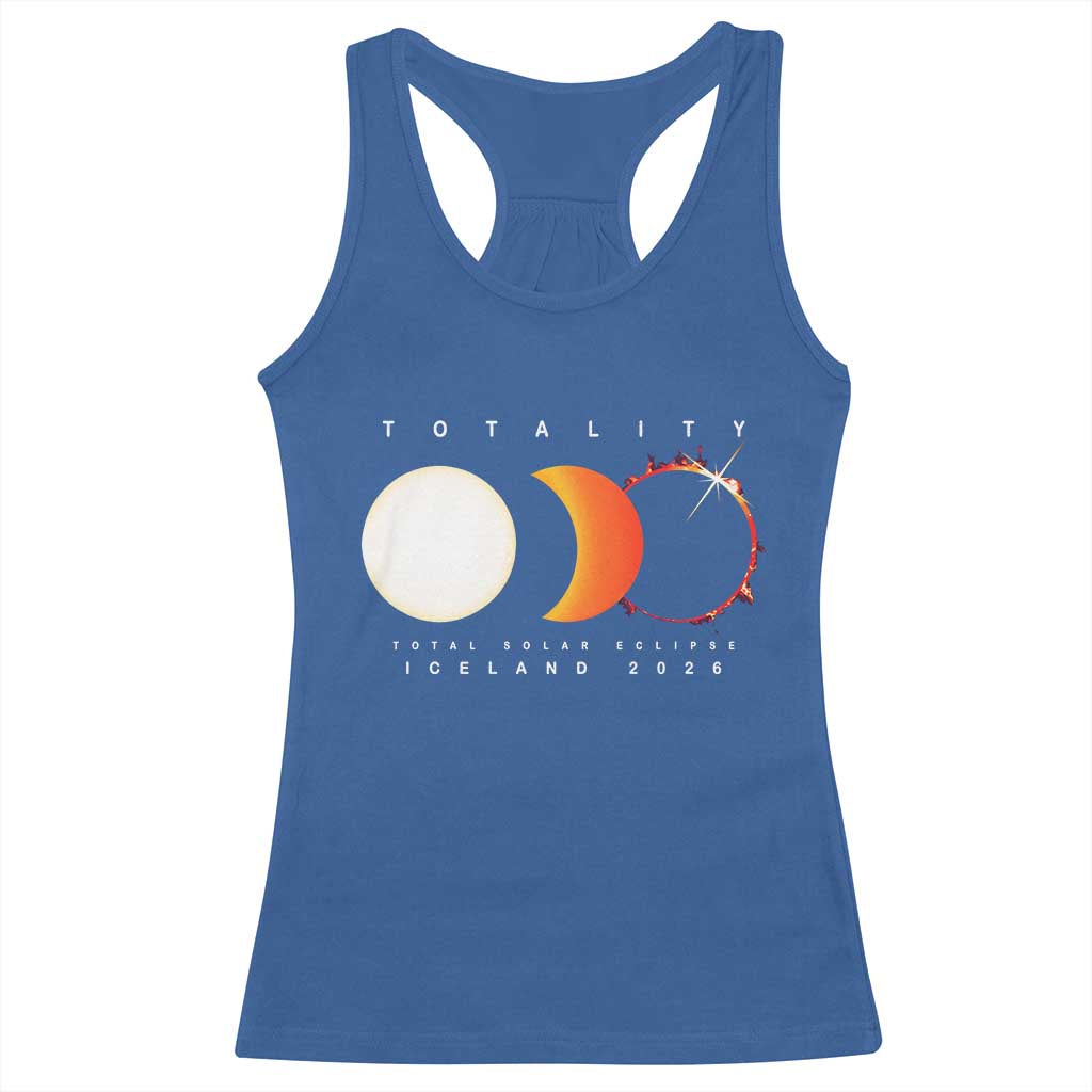 Iceland Total Solar Eclipse 2026 Totality Racerback Tank Top Travel Souvenir Astronomy Geek Gift
