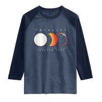Iceland Total Solar Eclipse 2026 Totality Raglan Shirt Travel Souvenir Astronomy Geek Gift