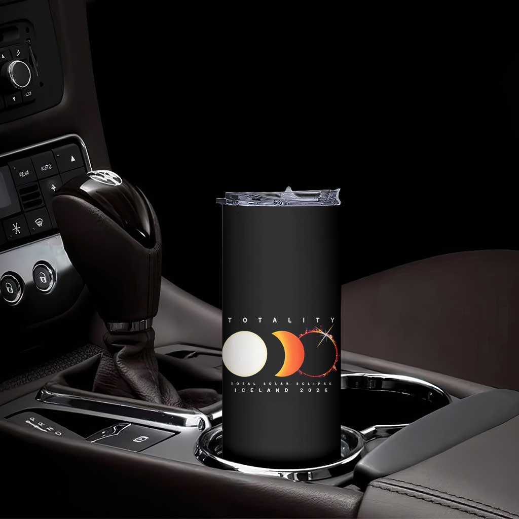 Iceland Total Solar Eclipse 2026 Totality Skinny Tumbler Travel Souvenir Astronomy Geek Gift