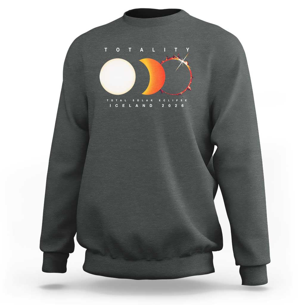 Iceland Total Solar Eclipse 2026 Totality Sweatshirt Travel Souvenir Astronomy Geek Gift