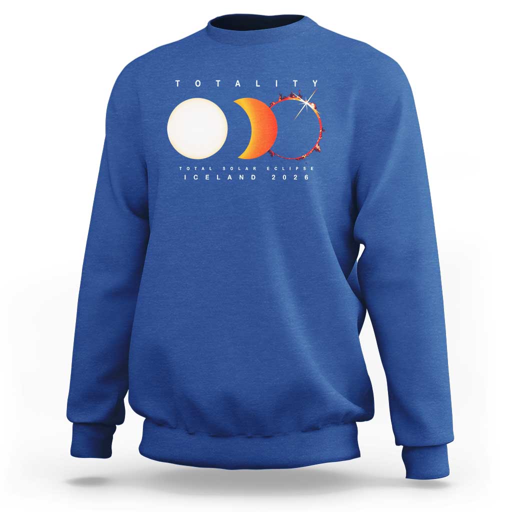 Iceland Total Solar Eclipse 2026 Totality Sweatshirt Travel Souvenir Astronomy Geek Gift