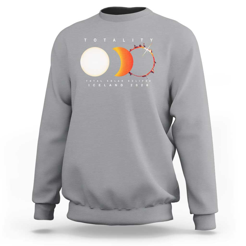 Iceland Total Solar Eclipse 2026 Totality Sweatshirt Travel Souvenir Astronomy Geek Gift