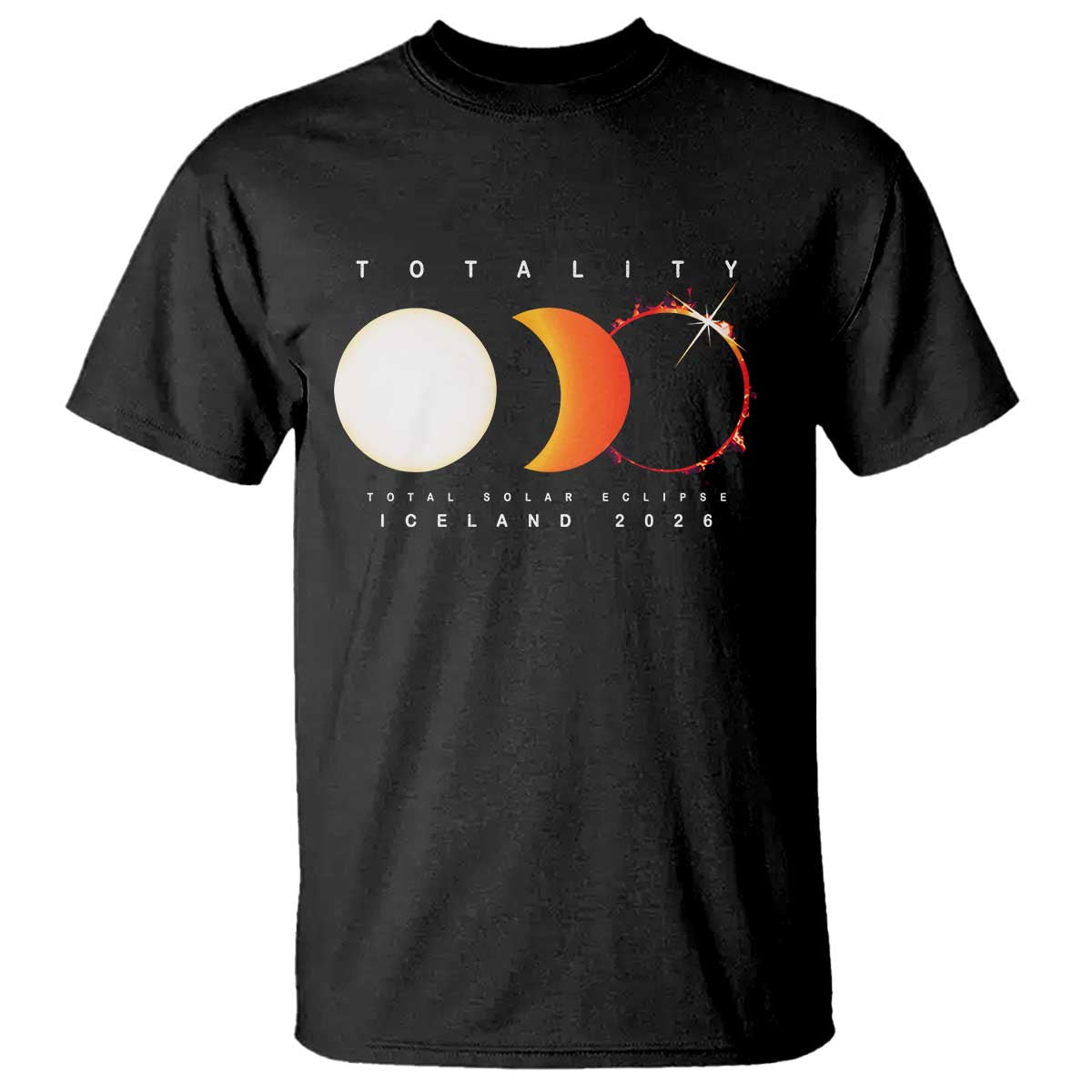 Iceland Total Solar Eclipse 2026 Totality T Shirt Travel Souvenir Astronomy Geek Gift